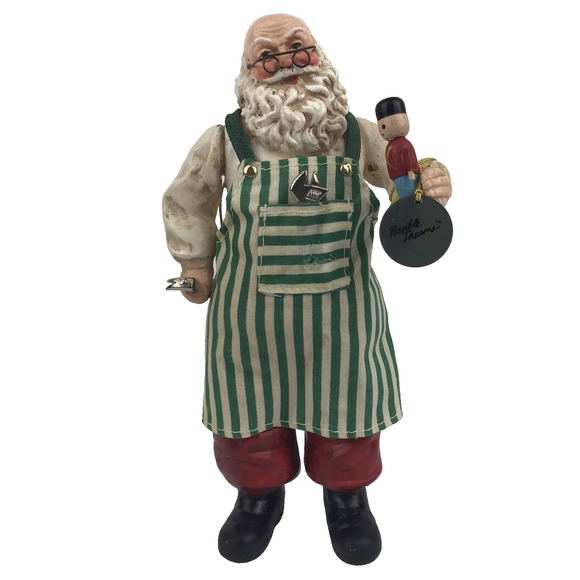 Vintage Possible Dreams Clothtique Workshop Santa Apron Toy Soldier 7" 1993 - Picture 1 of 13